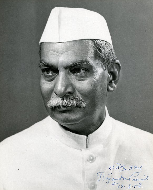 (1st) First President of India: Dr. Rajendra Prasad