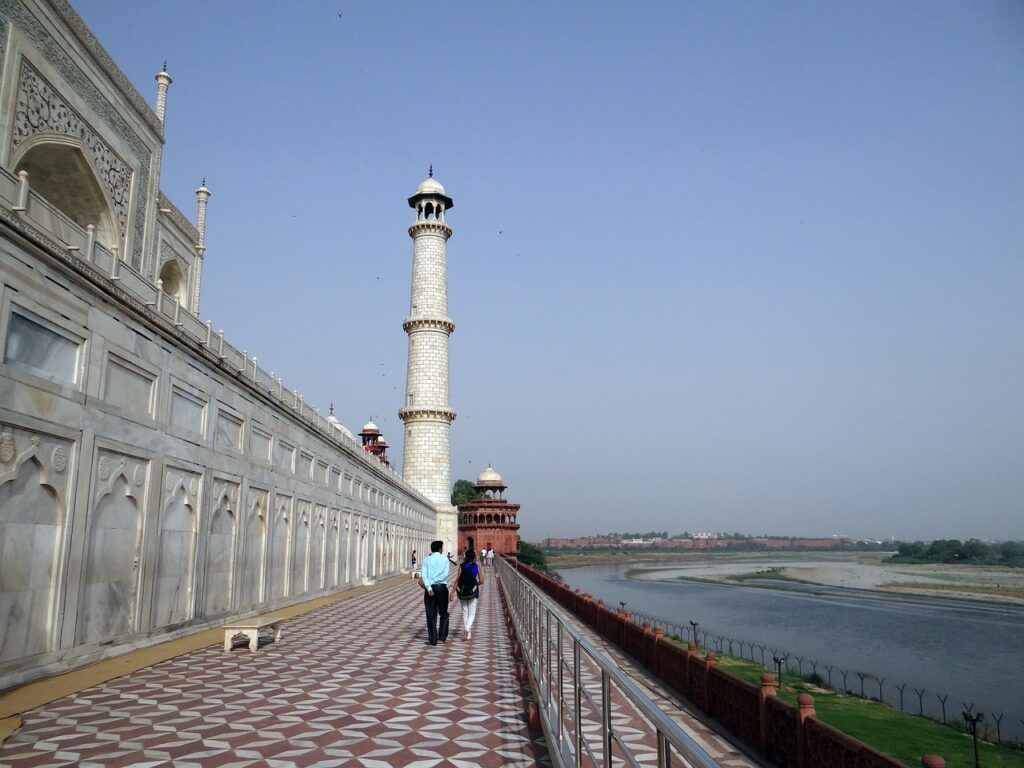 Yamuna and taj mahal